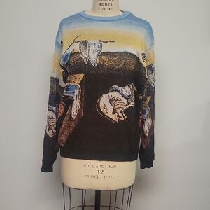 St. Croix Dali Inspired Art Sweater. Size L